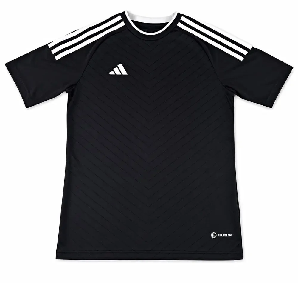 adidas Boys AEROREADY Breathable Jersey T-Shirt Black/White 11-12 Years